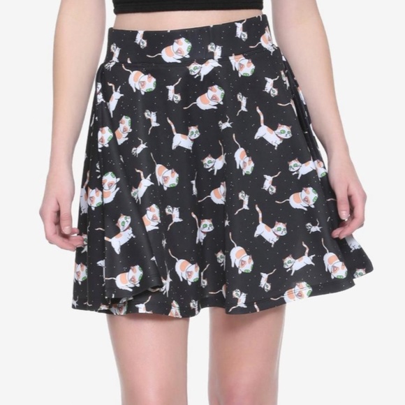Mighty Fine Dresses & Skirts - Might Fine Adult Swim Rick And Morty Void Cats Skater Skirt